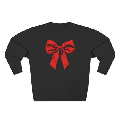 Fleece Sweatshirt, Red Bow