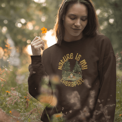 Organic Sweatshirt, Nature Is My Therapist