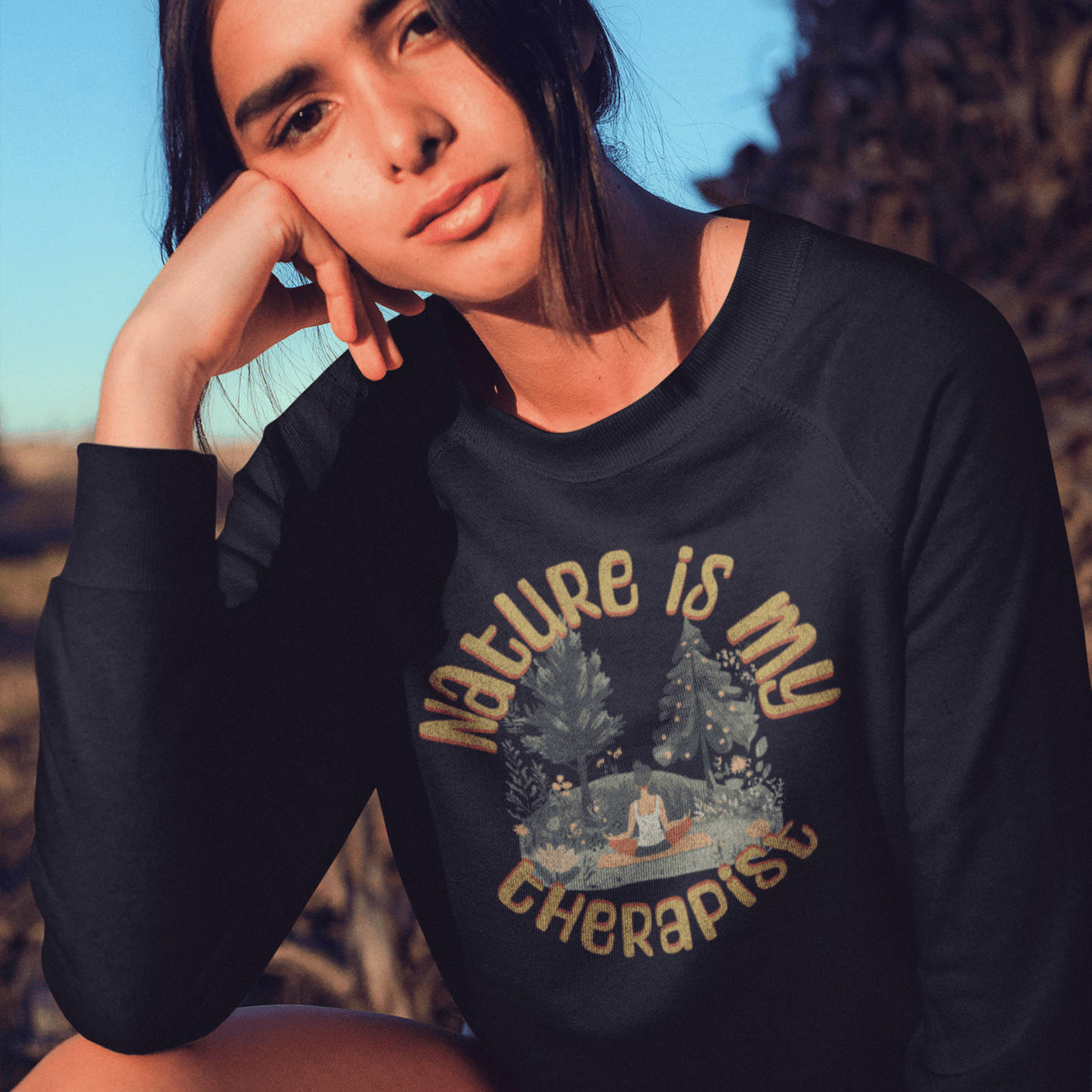 Organic Sweatshirt, Nature Is My Therapist